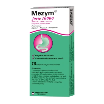 Mezym Forte 10000UI comp. film. N10 