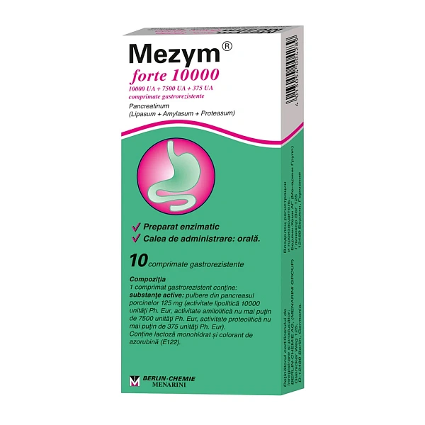 Mezym Forte 10000UI comp. film. N10  Mezym Forte 10000UI comp. film. N10