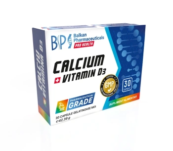 Calciu+vit.D3 (800mg+200UI) caps.gelat. N30 (BalkanPharm)