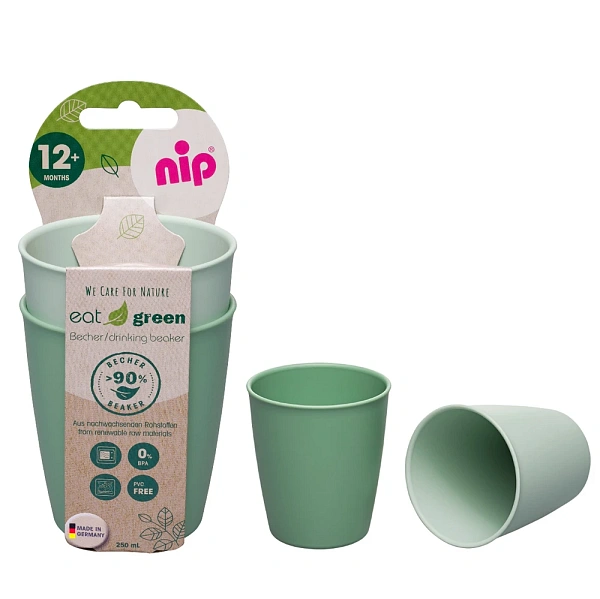 NIP Eat Green Pahar plastic verde (12+luni) N2 NIP Eat Green Pahar plastic verde (12+luni) N2