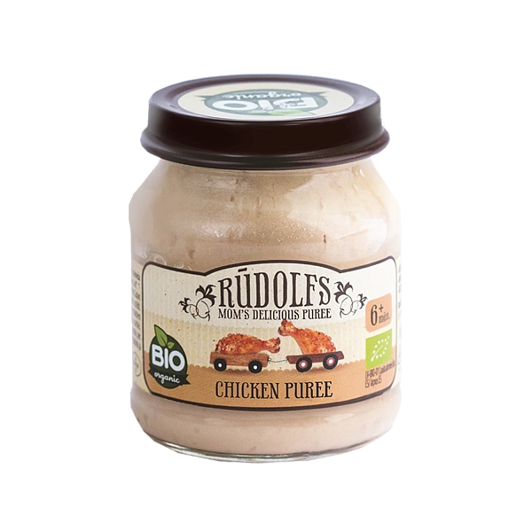 Rudolfs Organic Piure Carne de pui 120g (6+) Rudolfs Organic Piure Carne de pui 120g (6+)