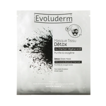 Evoluderm Masca pentru față din tesatura Detox 1buc, 19ml (17328)