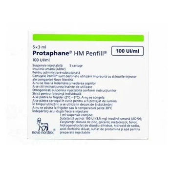 Protaphane hm penfill 100UI/ml 3ml susp.inj. N5