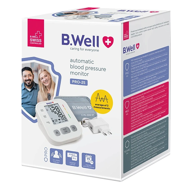 B.Well Tonometru digital automat pentru braț fără adapter (PRO-25)