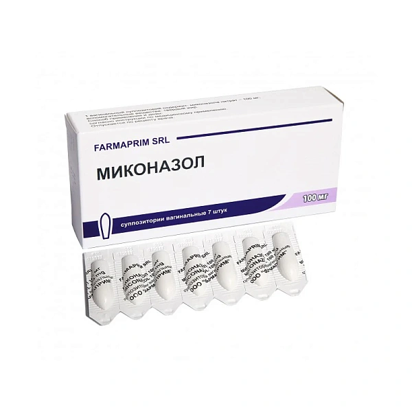 Miconazol 100mg sup. vag. N7