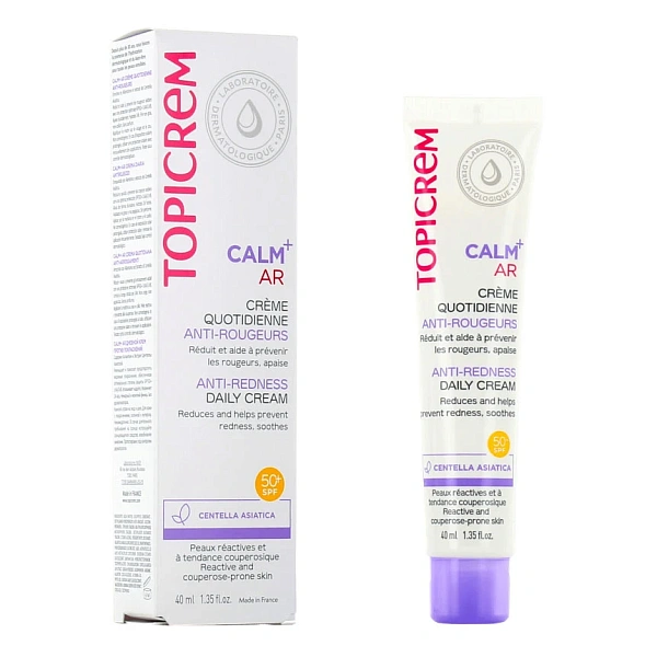 Topicrem CALM+ AR Crema de zi pentru față anti roșeață SPF 50+, 40 ml