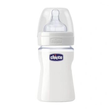 CHICCO Biberon din sticlă Nature Glass tetină din latex,0+, 150ml, 1buc (600400004/20710)