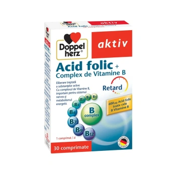 Doppelherz  Acid folic + Complex de vitamine B comp. N30