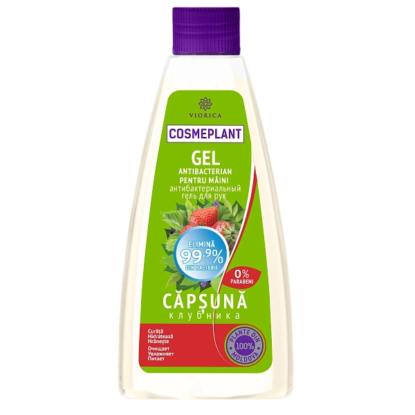 Viorica Cosmeplant Gel antibacterial pentru mâini căpșună 200ml