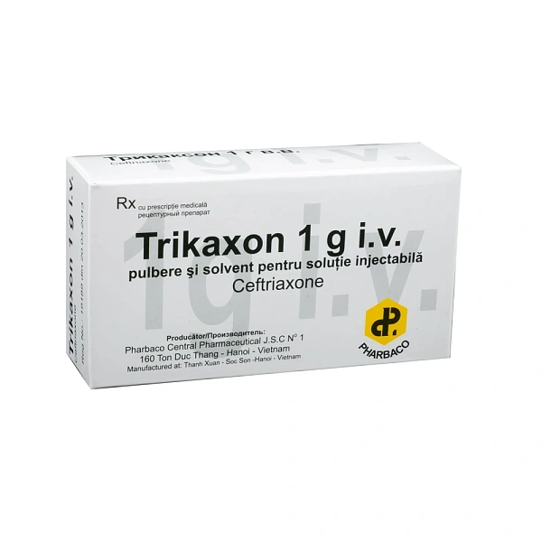 Trikaxon 1g/10ml pulb.+solv.sol.inj. i./v. N1 Trikaxon 1g/10ml pulb.+solv.sol.inj. i./v. N1