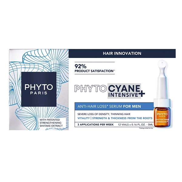 PHYTO Phytocyane Intensive+ Men Fiole anticădere pentru păr bărbați 12x5ml