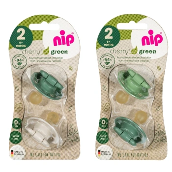 NIP Cherry Green B Suzetă latex, mărimea 2 (6+luni) N2