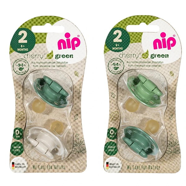 NIP Cherry Green B Suzetă latex, mărimea 2 (6+luni) N2