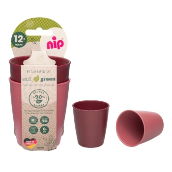 NIP Eat Green Pahar plastic bordo (12+luni) N2
