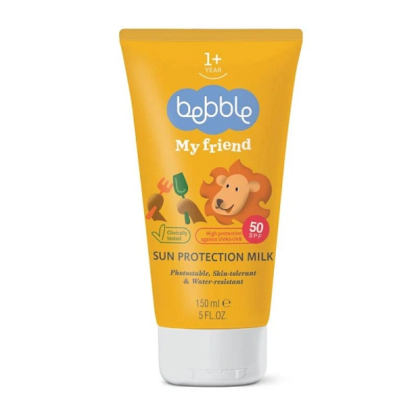 Bebble My Friend Lăptișor cu protecție solară pentru copii SPF 50 1+, 150ml Bebble My Friend Lăptișor cu protecție solară pentru copii SPF 50 1+, 150ml