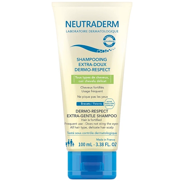 NEUTRADERM Dermo-respect Sampon extra delicat pentru toate tipurile de păr, 100ml NEUTRADERM Dermo-respect Sampon extra delicat pentru toate tipurile de păr, 100ml