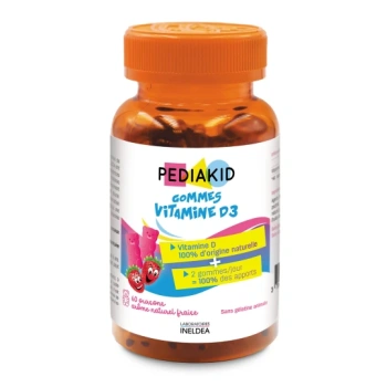 INELDEA PEDIAKID Vitamina D3 ursuleti gumati N60