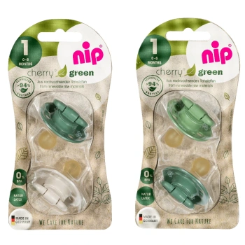 NIP Cherry Green B Suzetă latex, mărimea 1 (0-6luni) N2