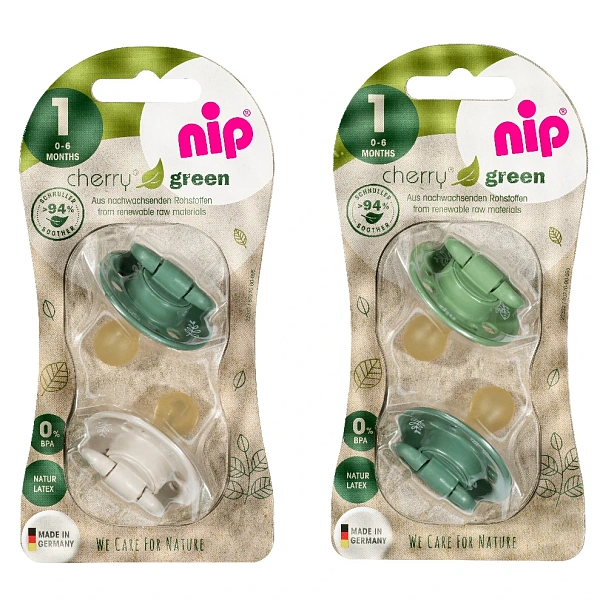 NIP Cherry Green B Suzetă latex, mărimea 1 (0-6luni) N2