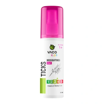 VACO Kids Aerosol 3 in 1 contra țânțari, căpușe și musculițe pentru copii 3 ani+, 100ml N1