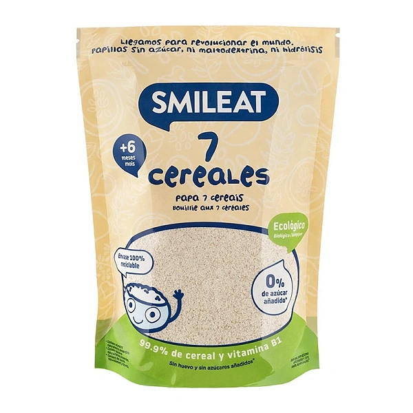 Smileat Terci organic 7 cereale 6luni+, 200gr Smileat Terci organic 7 cereale 6luni+, 200gr