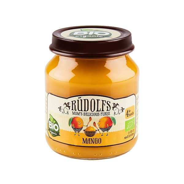 Rudolfs Organic Piure Mango 120g (4+) Rudolfs Organic Piure Mango 120g (4+)