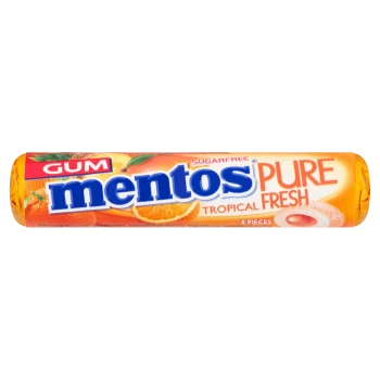 Mentos Gumă de mestecat Roll Pure Fresh Tropical 15,5g