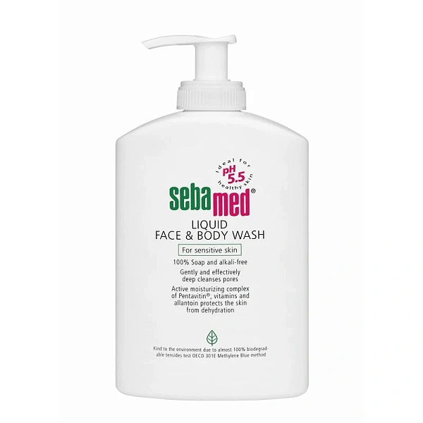Sebamed Lichid pentru spălarea feței și corpului cu dozator pentru piele sensibila 1000ml Sebamed Lichid pentru spălarea feței și corpului cu dozator pentru piele sensibila 1000ml