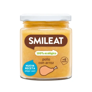 Smileat Piure organic din carne de pui și orez, 6luni+, 230g