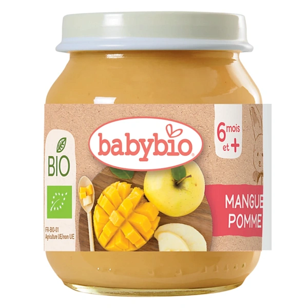 Babybio Piure din mango și mere (6+) 130g