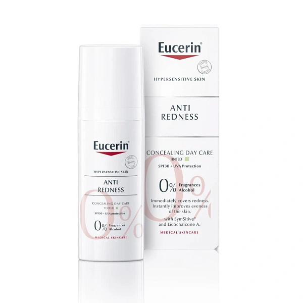 Eucerin AntiREDNESS Cremă pentru fata de zi (rozacee), corector de nuanță, SPF30, 50ml