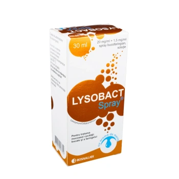 Lysobact Spray cu aroma de menta bucofaring. 30ml 