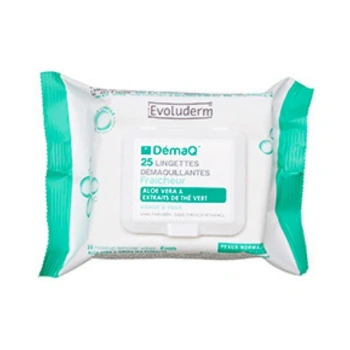 Evoluderm Servețele demachiante cu Aloe Vera pentru ten normal, 25buc (14243)