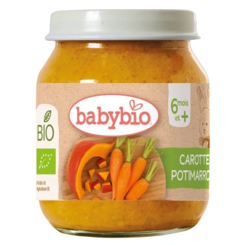 Babybio Piure din morcovi și dovleac (6+) 130g