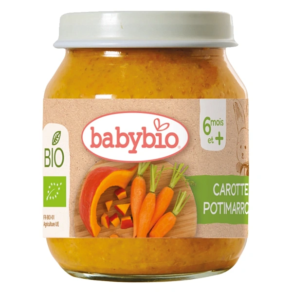 Babybio Piure din morcovi și dovleac (6+) 130g