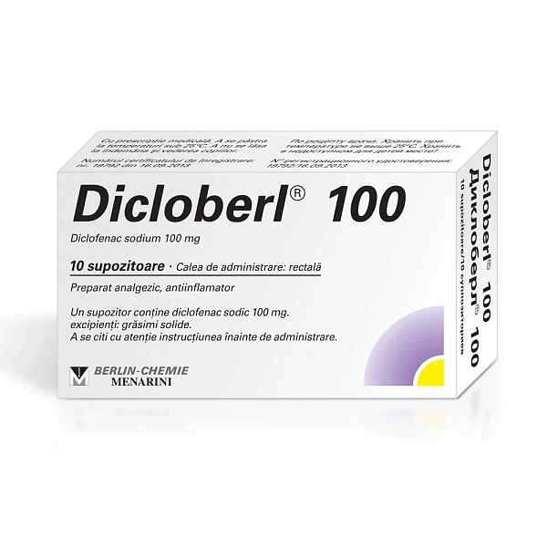 Dicloberl 100mg sup. N10 Dicloberl 100mg sup. N10