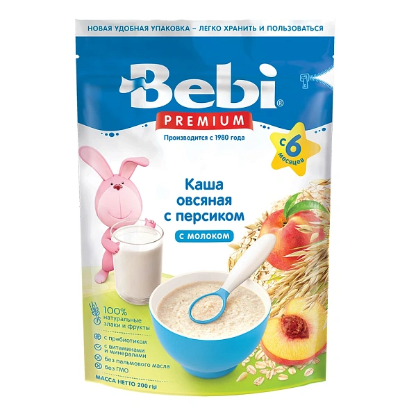 Bebi Prem Terci Lapte Ovaz, piersic 250g