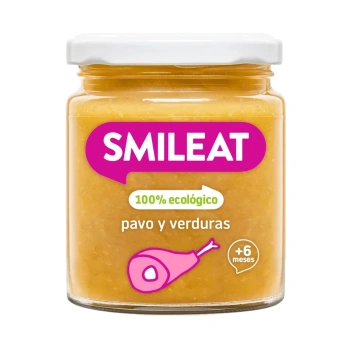 Smileat Piure organic  din carne de curcan și legume, 6luni+, 230g
