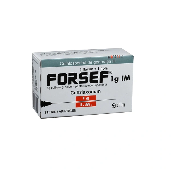 Forsef 1g pulb.+solv.sol.inj. i./m. N1 Forsef 1g pulb.+solv.sol.inj. i./m. N1