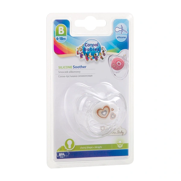 Canpol Baby 22/563 Suzeta rotunda din silicon 6-18 luni