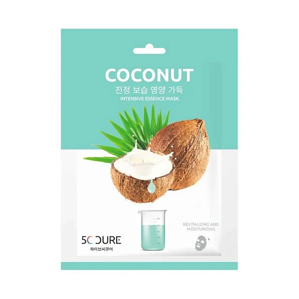 JK 5C CURE Masca pentru față din țesătura cu cocos, 25ml JK 5C CURE Masca pentru față din țesătura cu cocos, 25ml