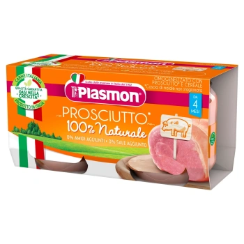 Plasmon Piure omogenizat prosciutto ,+4 luni ,2x80 g