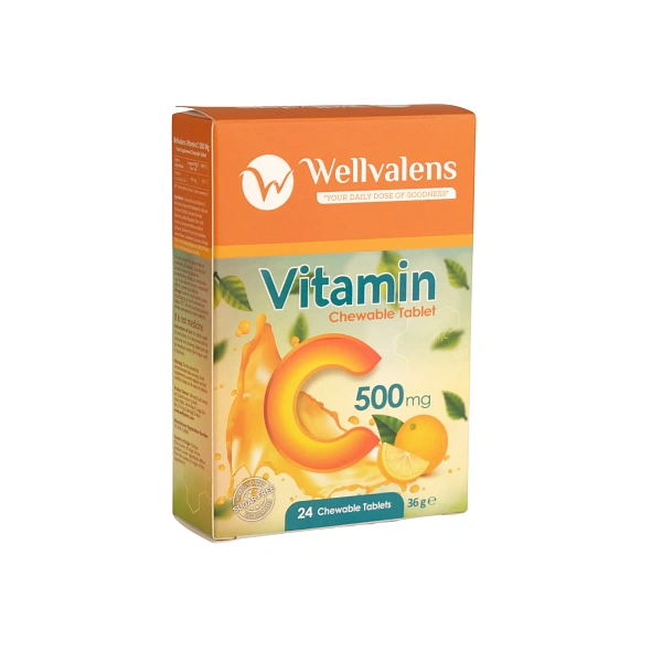 Wellvalens Vitamin C 500mg comp.mast. N24