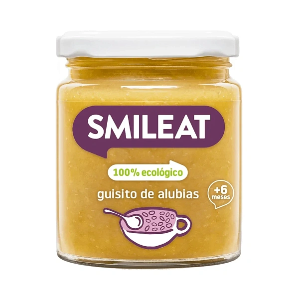 Smileat Piure organic ragu de fasole, 6luni+, 230g Smileat Piure organic ragu de fasole, 6luni+, 230g