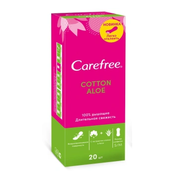 Carefree Absorb. Panty Liners Aloe N20