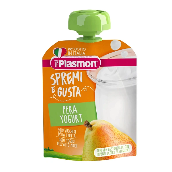Plasmon Piure din para si iaurt cu adaos de Calciu, +6luni, 85g