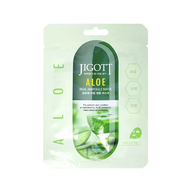 Jigott Real Mască pentru față cu extract de aloe 27ml