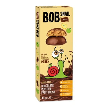 Bob Snail Dulciuri naturale mar-pere ciocolată belgiana 30g