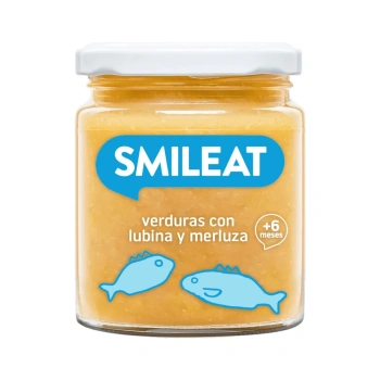 Smileat Piure organic din legume, carne de biban de mare și merluciu, 6luni+, 230g