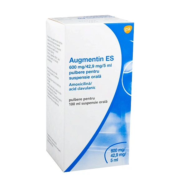 Augmentin ES pulb./susp.orala 600mg+42,9mg/5ml 100ml Augmentin ES pulb./susp.orala 600mg+42,9mg/5ml 100ml